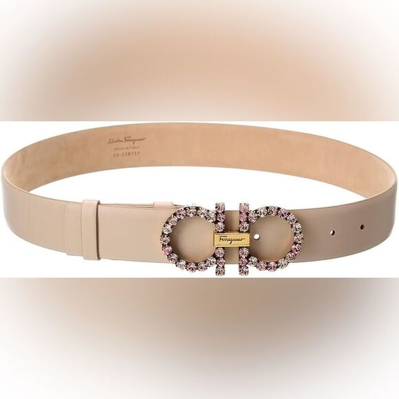 Salvatore Ferragamo Gancini Adjustable Leather Belt 70 Cm - Picture 1 of 6